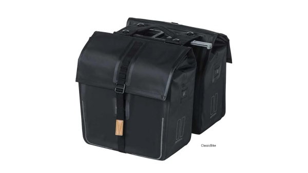 Basil Urban dry Double pyörälaukku MIK-kiinnityksellä