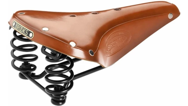 Brooks Flyer jousitettu nahkasatula - Hunajan ruskea