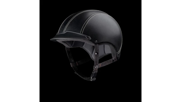 EGIDE Atlas kypärä nahkapinnalla - musta