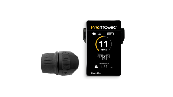 Christiania Bikes Promovec näyttö D400+ kaasukahvalla