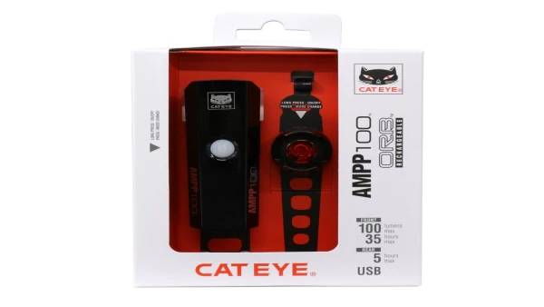 Cateye AMPP100 etuvalo + ORB takavalo -valosetti