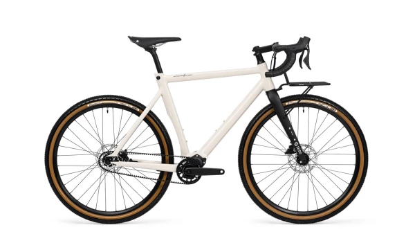 Schindelhauer Wilhelm Rohloff Hihnavetoinen gravelpyörä Cream White