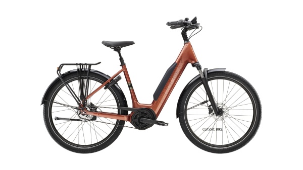 Trek District+ 4 Lowstep Hihnavetoinen Sähköpyörä Pennyflake 725Wh