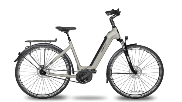 Velo de Ville AEB 890 Pure hihnavetoinen sähköpyörä - Crystal Pearl Mat