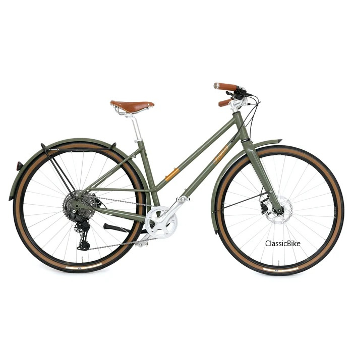 Pashley Pathfinder E sähköpyörä Step through Ash Green