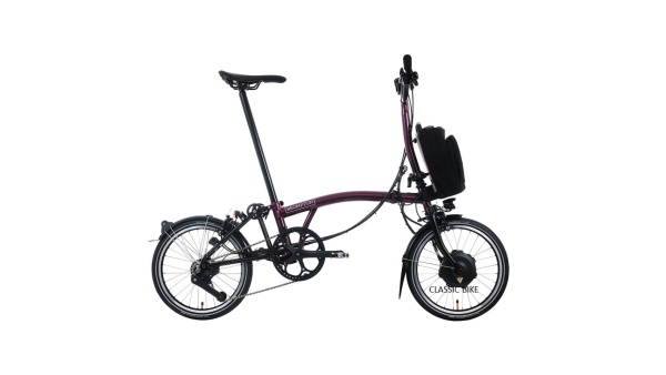 Brompton sähköavusteinen taittopyörä C Line 4speed High Amethyst Lacquer